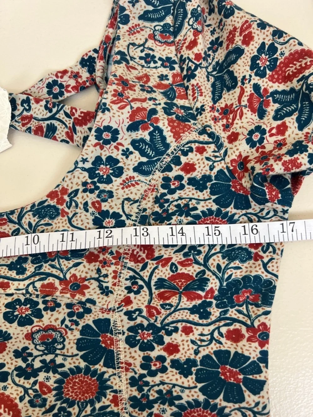 New Free People Melanie Long Sleeve Top in Sand Combo Size Large